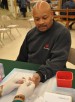 man receiving blood test