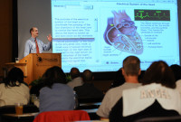 Roger Kerzner, M.D., director of Electrophysiology Research at Christiana Care, was among the instructors at the 2012 Mini Medical School, an annual event that offers people of all ages a chance to gain a deeper understanding of medicine..