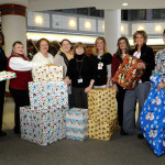 Christiana Care employees with gifts for Ministry of Caring.