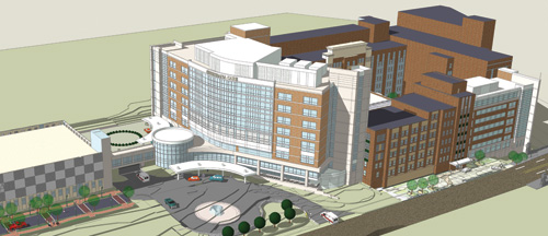 artist's rendering of the completed Wilmington Hospital transformation project