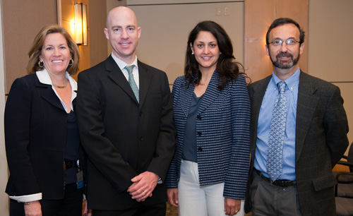 Julie Silverstein, M.D., chief of General Internal Medicine at Christiana Care; Daniel Elliott, M.D., MSCE, co-director of Ambulatory Medicine and Clinical Outcomes Research; Neeta Milasincic, M.D., director of the 4th Year Clerkship in the Department of Medicine; and Sean R. Tunis, M.D.