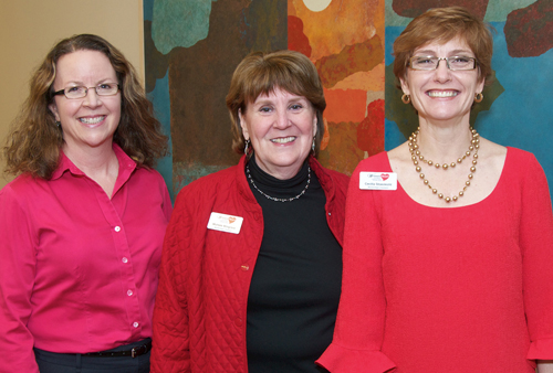Elizabeth Bradley, APN, Michele Wingrave and Cecelia Stoeckicht facilitate discussions and provide support for women who have heart disease in the new WomenHeart support group at Christiana Care.