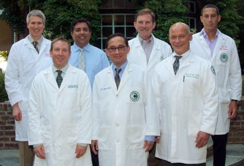 Physician members of Radiation Oncologists P.A. Michael Sorensen, M.D., Jon Strasser, M.D., Sunjay Shah, M.D., Viroon Donavanik, M.D., Chris Koprowski, M.D., Michael Dzeda, M.D., and Adam Raben, M.D.