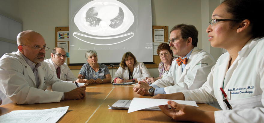 Multidisciplinary specialists collaborate to plan each patient's individual care.
