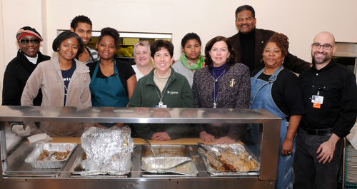 Christiana social workers, volunteers and staff of Medical Home Without Walls served a Thanksgiving meal to homeless clients of St. Patrick's Center and celebrated a new partnership in providing urgently needed services to some of Wilmington's neediest citizens.
