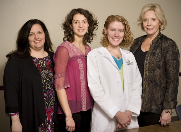 Megan O’Hara, LCSW, Malina Spirito, Psy.D, Rebecca Moore, M.D., and Janet Brown, APRN, BC, provide care and support to mothers experiencing postpartum depression or other mood disorders at Christiana Care’s new Center for Women’s Emotional Wellness.