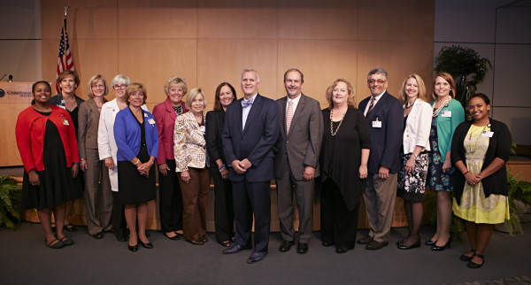 Christiana Care’s Project CandOR leadership team with Tim McDonald, M.D., and several master trainers.
