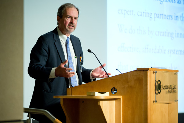 Robert J. Laskowski, M.D., MBA, president and CEO of Christiana Care Health System, discusses the concept of value in health care at the spring 2014 Value Institute Symposium.