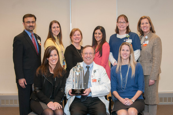 The President’s Award recognized a team of 25 from the Department of Medicine, the Ammon Diabetes Prevention and Care Project, for “Improving Glycemic Control in the Adult Medicine Office,” a concerted, successful effort to improve uncontrolled diabetes among patients of the Adult Medicine Office.