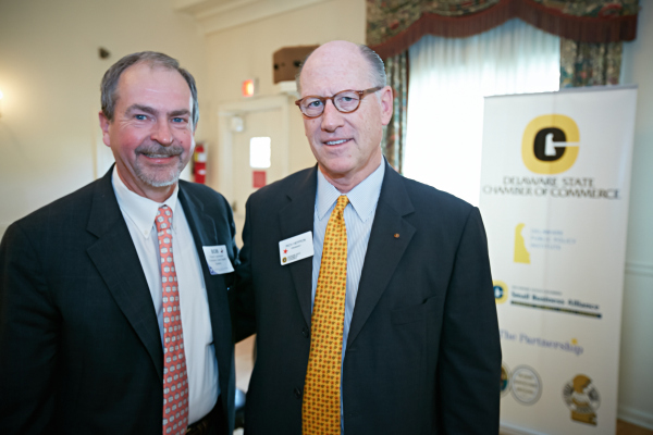 Robert J. Laskowski, M.D., MBA, president and CEO of Christiana Care, and Richard Heffron, president of the Delaware State Chamber of Commerce.
