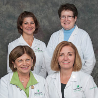 Heart failure navigators (clockwise from bottom left) Patti Christopher, RN, Rachel Clark, RN, Sue Ann Scholl, RN, and Donna Solis, RN.