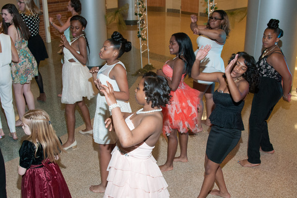 Students dance at the First State School prom.