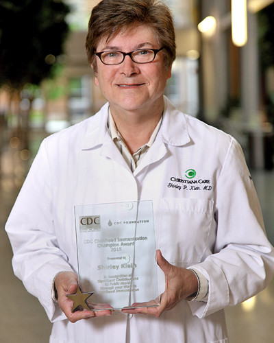 Shirley Klein, M.D., FAAP, named 2015 CDC Childhood Immunization Champion -  ChristianaCare News
