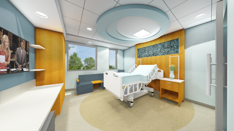 The new facility will provide spacious new private rooms for families after delivery.