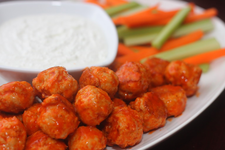 Lower the Fat and Up the Flavor on Game Day With Our Buffalo Chicken Meatballs