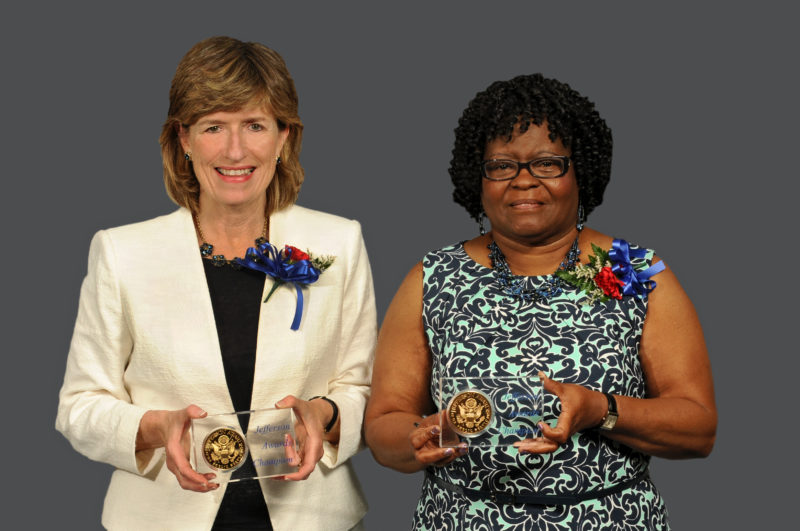 Jeff winners.Joyce Bunkley, BSN, RN and Patricia Curtin, M.D.