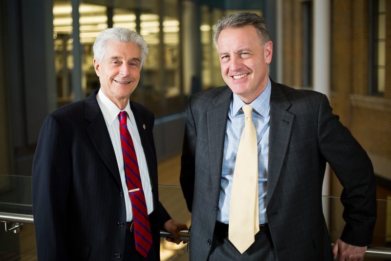 Nicholas J. Petrelli, M.D., Bank of America endowed medical director of the Helen F. Graham Cancer Center & Research Institute, and Dario C. Altieri, M.D., Wistar president and CEO, and director of The Wistar Institute Cancer Center.