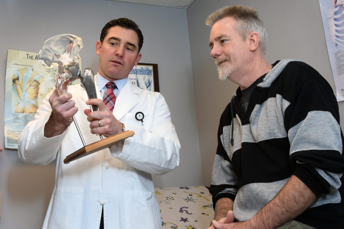 Orthopaedic surgeon James J. Rubano, M.D., performed a total hip replacement for patient Tom Keith as part of Operation Walk USA 2015.