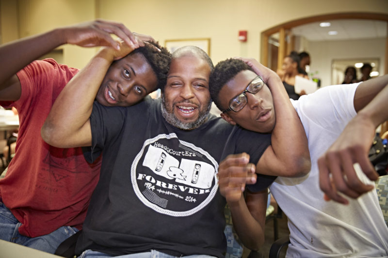  Eric Marshall, Sr., with his sons Isaiah Marshall (left) and Eric Marshall, Jr.