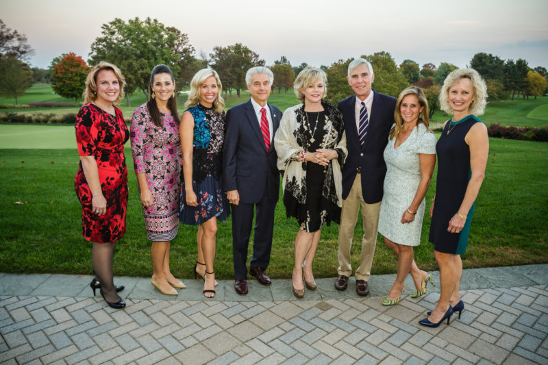 Celebrating An Evening of Hope are Katie O'Dell-Shreve, Dana Nestor, Diane du Pont of the Friends of the Helen F. Graham Cancer Center; Graham Cancer Center Director Nicholas Petrelli, M.D.; special honorees Tina and Pete Hayward; Elisa Komin Morris of the Friends; and Friends Chair Lois Galinat.